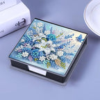 4PCS Diamond Art Painting Notecard Box DIY Craft Sticky Note Box with Total 640 (160 Pages Each) Sheets of Paper for Adults Beginners Desk Organiser(Flowers Birds Dragonflies) - Image 5
