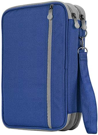 YOUSHARES 192 Slots Colored Pencil Case, Large Capacity Pencil Holder Pen Organizer Bag with Zipper for Prismacolor Watercolor Coloring Pencils, Gel Pens & Markers Artist (Blue) - Image 5
