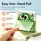 Cute Fruit Monster Pop-Up Sticky Notes Dispenser, 80 Sheets Pull-Out Cartoon Box, 6 Styles Transparent Translucent Memo Pad Holder, Creative Stationery Cute Monster Gift Set Available ，12Box - Image 3