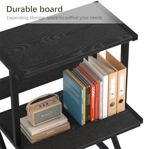 aboxoo Printer Stand for Desk to Save Space, Metal+Wood for Home Office - Image 5