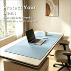 Leather Heavy-Duty Desktop Pads, 20 Inches x 31.5 Inches Table Protector Leather Plastic Table Cover, Waterproof and Oilproof- Easy to Clean - Image 2