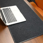 Lifup Felt Desk Pad, Dual-Sided Cork Desk Mat, Non-Slip Large Gaming Mouse Pad Writing Mat for Office Home Black 2 31.5" x 11.8" - Image 3