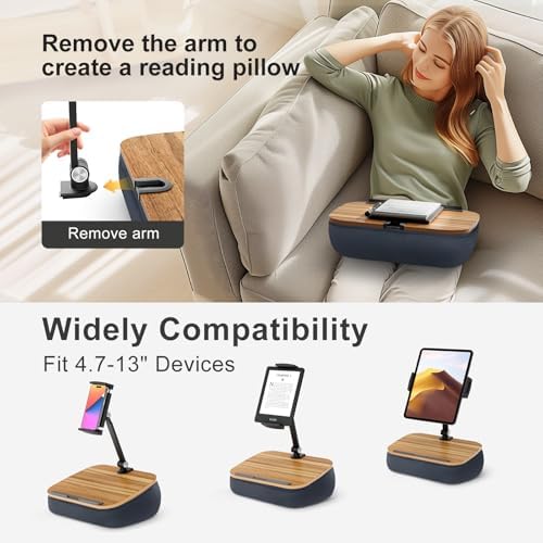 ERGONOV Lap Bean Bag Pillow Stand, 360° Tablet Holder with Adjustable Arm - Image 2