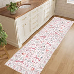DUKINO 2x10 Kitchen Runner Rug, Soft Non Slip Animal Washable Rug, Pink - Image 3