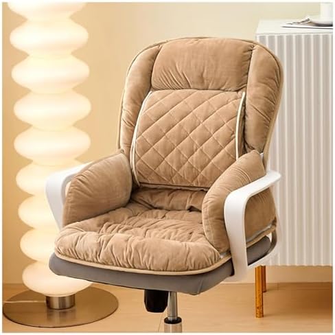 Desk Chair Cushion，Dormdorm Chair Cushion，Office Chair Seat Cushion with Back Support Fits The Waist Perfectly for Office Chair Back Support Cushion (Khaki) by CNAHFSAL