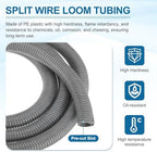 MECCANIXITY 1" 20ft Split Wire Loom Tubing w/Installation Tool Gray - Image 3