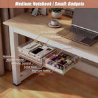 TooCust 2-Pack Under Desk Drawer for Desk with Frame & Beam, Fits Where Standard Drawers Can't, 52mm Heightened Slide Out Organizer, Dual Adhesive or Screw Mount, Clear PET Under Table Storage - Image 5
