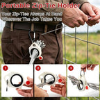 Geila Stainless Steel Cable Tie Gun Kit – 250pcs Metal Zip Ties with Adjustable Tensioning Tool, Heavy Duty Outdoor Fastening Set for Fencing, Exhaust Wrap, Gardening, Automotive - Image 7