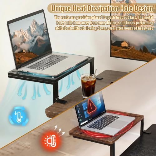 Desk Extender 15 in Clamp on Desk Shelf for Metal Organizer - Image 3