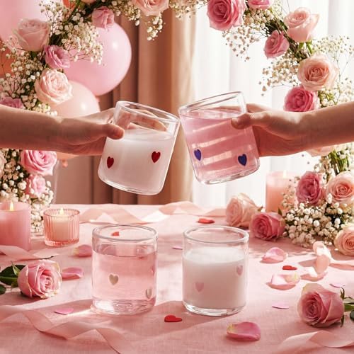SiliFine 4 PCS Heart Icon Juice Glasses - Image 6