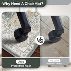 36"x60" Office Chair Mat for Hardwood Floor, Non-Slip Washable Grey - Image 4