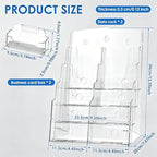 2 Pack 4 Tier Brochure Holder 8.5x11 inch Removable Divider Brochure Stand - Image 2
