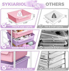 SYKIARIOL Rolling Craft Storage Cart with 4 Drawers,Kids Art Cart,Purple - Image 4