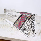 Artblox Personalized Name Plate For Desk | Black & White Marble Design On Clear Acrylic Glass | Custom Plaque Desk Name Plate Personalized Your Name And Credentials Office Office Sign Engraved Plaque - Image 3