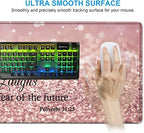 Keyboard Mouse Pad Set,Extended Gaming Mouse Pad + Memory Foam Keyboard Wrist Rest Support, Proverbs 31:25, Bible Pink Office Desk Mat Writing Pad Easy Typing Pain Relief,XXL Large Mousepad Desk Mat - Image 5