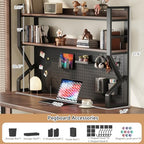 Desk Shelf 2-Tier Desktop Organizer 45.3" L,Desk Hutch Storage Rack - Image 2