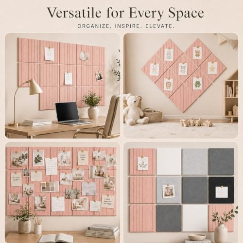 Stripe Felt Bulletin Board Tiles, Cork Board Alternative 48 x 36 in - Image 6