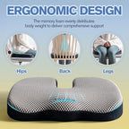 Mureon Office Chair Cushion, Memory Foam Seat Cushion, Breathable Mesh-Grey - Image 4