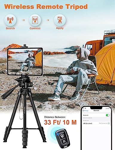 JOILCAN Phone Tripod Stand, 68" Tripod for iPad iPhone Tablet with Remote - Image 3