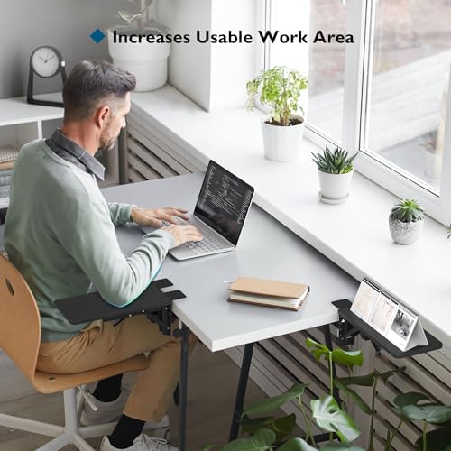 BONTEC Desk Extender Tray, 11.8 x 5.9 Inch, Black Pattern - Image 2