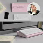 Pink Desktop White Board Glass with Wireless Charger＆ Small Desktop Dry-Erase Pad Glass whiteboard - Image 7