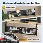 JOY worker 4-in-1 Clamp on Above/Under Desk Pegboard Cable Management Tray - Image 4