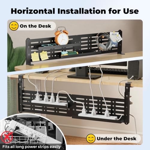 JOY worker 4-in-1 Clamp on Above/Under Desk Pegboard Cable Management Tray - Image 4
