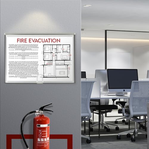 Acrimet Sign Holder 11 x 17 Ledger Wall Mount, Clear, Self-Adhesive, 2 Pack - Image 2