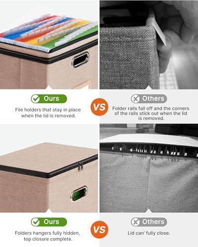 Oterri File Box Small 2-Pack Mesh Pockets Hanging Organizer for Letter-Size - Image 4