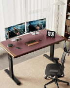 YSAGi 55" x 24" Large PU Leather Desk Mat for Keyboard and Mouse - Waterproof Non-Slip Desk Pad Protector for Office, Home, Writing Desk, Dark Pink - Image 2