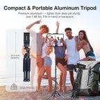 elitehood 65in Portable & Lightweight Aluminum iPad Tripod Stand for Music - Image 4