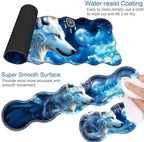 Desk Mat, Mouse Pad with Wrist Rest, 4-in-1 Large Mouse Pads for Desk, Ergonomic Mouse Pad and Keyboard Wrist Rest Gaming Keyboard Mat for Office,Wolf Dreamcatcher - Image 3