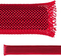 Electriduct 1/2" PET Expandable Braid Sleeving Flame Retardant Flexible Wire Mesh for Cord Management and Cable Protection - 250 Feet - Red by Electriduct