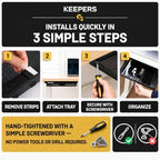 KEEPERS Anything Keeper — Compact 11x10in Under-Cabinet Slide-Out Drawer, Hidden Steel Organizer for K-Cups & Desk Items, RV & Small Kitchen — Black - Image 5