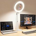 Desk Ring Light with Stand for Computer, Zoom Lighting for Computer - Image 2