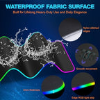 TARKARI 15W Magnetic Wireless Charging RGB Mouse Pad, 800x300mm Pure Black - Image 6
