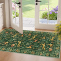 DUKINO 2x4 Rug for Entryway, Animal Washable Runner Rug for Kitchen, Green by DUKINO