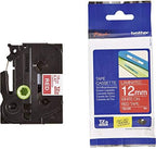 Brother TZe-435 Labelling Tape Cassette, White on Red, 12 mm (W) x 8 m (L), Laminated, Brother Genuine Supplies by Unknown
