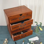 Large Wooden Drawers Wooden Box with Drawer Brown - Image 4
