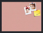 PinPix 23x17 inch Cork Bulletin Board. This Decorative Framed Pin Board Comes with Diamond Pattern in Pink and Beige Design and Satin Black. Ideal for Home, Office Decor or School (PinPix-290) by PinPixBulletinBoards