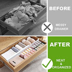 ANTOWIN 6Pcs Expandable Bamboo Drawer Dividers, Fits 17.6-21.6" Drawers - Image 2