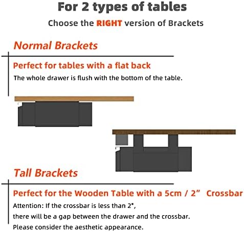 Under Desk Drawer 18”, Under Cabinet Counter Mount Pencil Drawer - Image 5