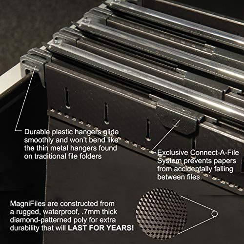 Ultimate Office MagniFile V-Bottom Hanging File Folders, Set of 10 Black - Image 4