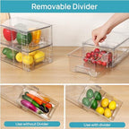 Vtopmart 8 Pack Stackable Clear Drawer with Dividers - Image 5