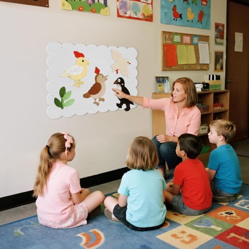 Scalloped Bulletin Board 24x18 inches, Decorative Felt Pin Board for Wall - Image 5