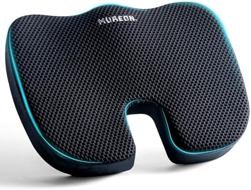 Mureon Office Chair Cushion, Ergonomic Memory Foam Seat Cushion, Mesh Black by Unknown