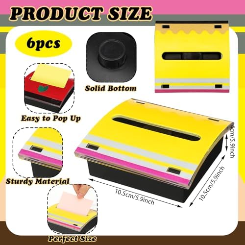 Eaasty 6 Pcs Teacher Appreciation Gifts Sticky Note Dispenser Bulk - Image 2