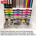 Ultimate Office TierDrop Storage Drawers, 9w x 12d x 4.75h, Set of 3, Clear - Image 3