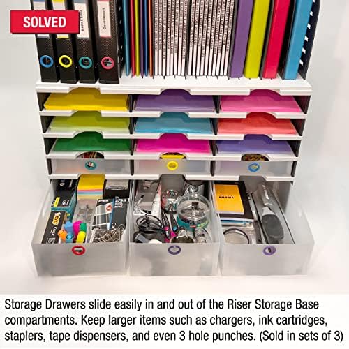 Ultimate Office TierDrop Storage Drawers, 9w x 12d x 4.75h, Set of 3, Clear - Image 3