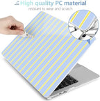 MEEgoodo for M5/M4/M3/M2 MacBook Air 15 inch Case 2026 2025 2024 2023, Case Fit Model (A3448/A3241/A3114/A2941) for MacBook Air 15.3 inch, Yellow&White Stripes - Image 4